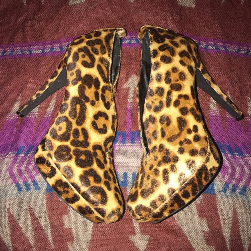 Cheetah Calf Hair heels